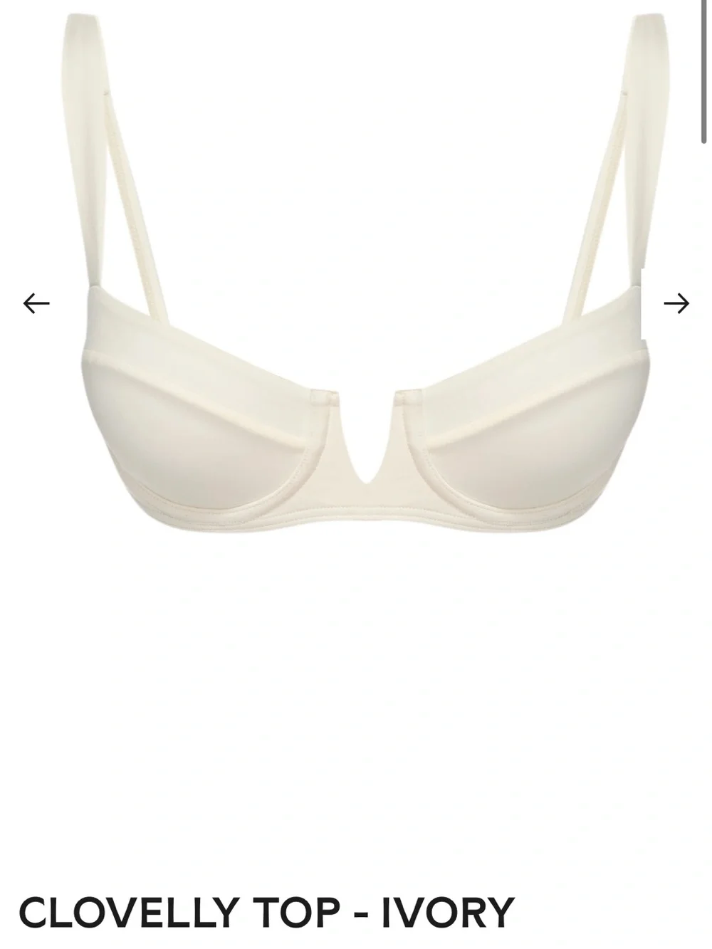 Monday Swimwear Clovelly top in ivory